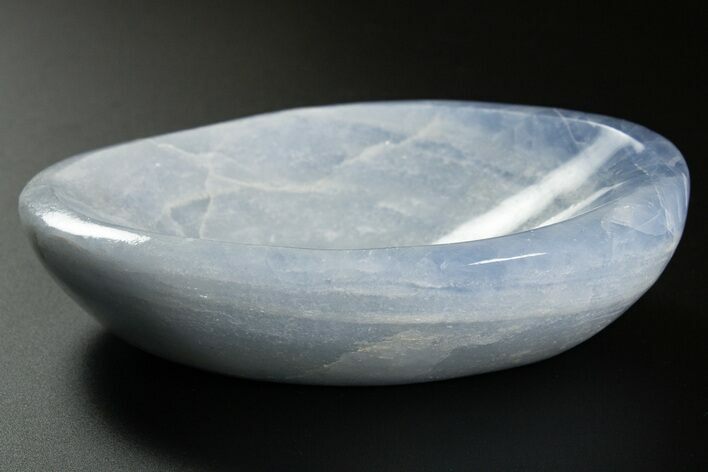 Polished Blue Calcite Bowl - Madagascar #343217